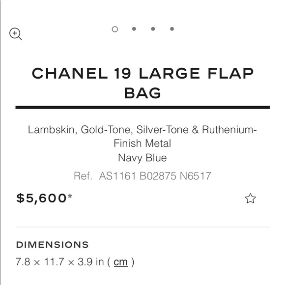 SOLD🖤🖤Chanel 19 Medium/Large navyblue. - Picture 12 of 12